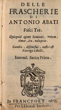 Delle Frascherie : fasci tre