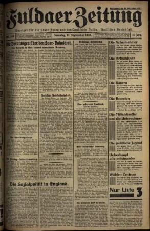 Ausgabe vom Samstag, den 13. September 1930.