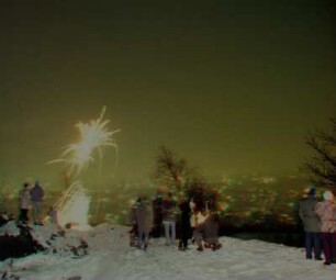 Annaberg, Silvester 1995, vom Schreckenberg aus