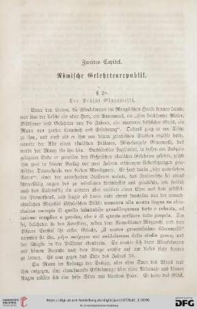 Zweites Capitel: Römische Gelehrtenrepublik