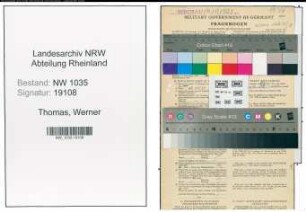 Entnazifizierung Werner Thomas , geb. 27.10.1912 (Ingenieur)