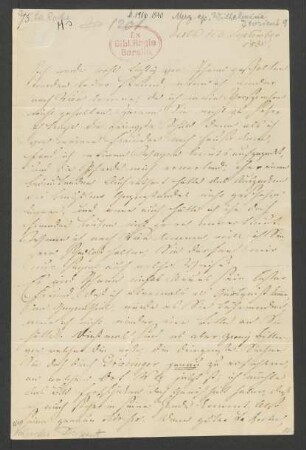Brief an Karl von La Roche : 03.09.1835