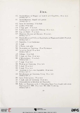 Zinn (Nr. 510-545)