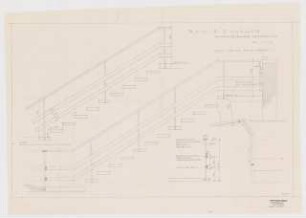 Haus und Garten Ernst Hassler, Oerlinghausen: Detailplan Treppengeländer Garagenhof 1:10