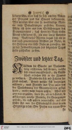 Zwölfter und letzter Tag