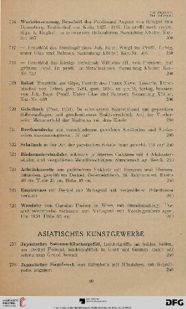 Asiatisches Kunstgewerbe (Nr. 727-836)