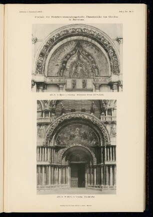 San Marco, Venedig: Portaldetails (aus: Atlas zur Zeitschrift für Bauwesen, hrsg. v. Ministerium der öffentlichen Arbeiten, Jg. 65, 1915)