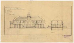 Gutshaus Mendelssohn-Bartholdy (Landhaus Hasenheide), Bernau Umbau: Aufriss, Querschnitt