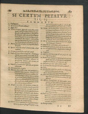 Si Certum Petatur. Tit. II.