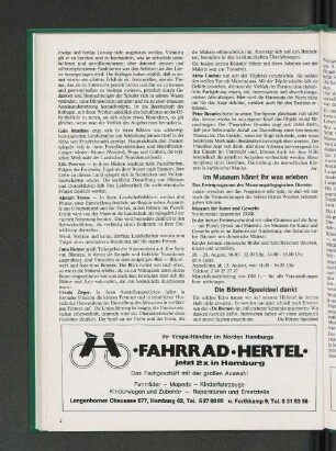 Im Museum könnt ihr was erleben