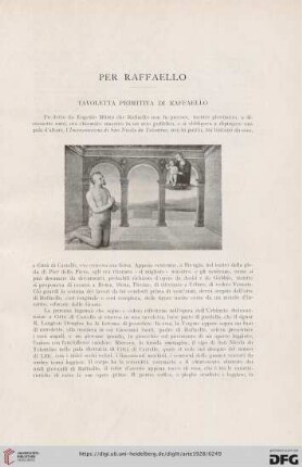 31: Per Raffaello, [3], Tavoletta primitiva di Raffaello
