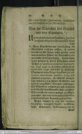 Von der Schönheit des Gesichts und dem Schminken