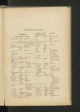 Wörterverzeichnis.