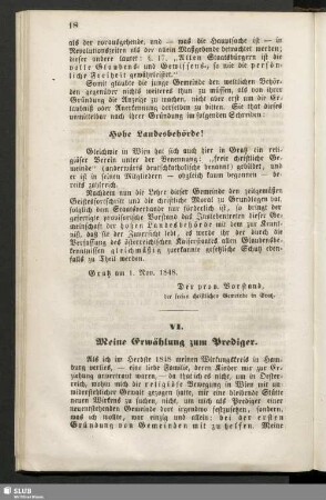 VI. Meine Erwählung zum Priester