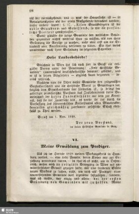 VI. Meine Erwählung zum Priester