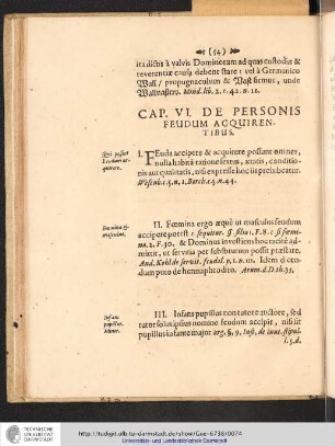 Cap. VI. De Personis Feudum Acquirentibus.