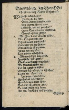 Das Siebende. Im Thon/ Herr Christ der einig Gottes Sohn/ etc.