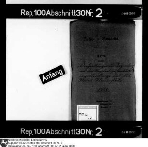 Verhandlungen der Regierung mit dem Magistrat zu Osnabrück wegen der Münze