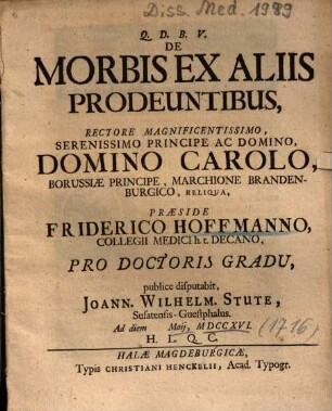 De Morbis Ex Aliis Prodeuntibus