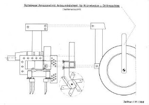 Rüttelegge (Amazone) mit Anbaumöglichkeit für Krümelwalze u. Drillmaschine (Seitenansicht)