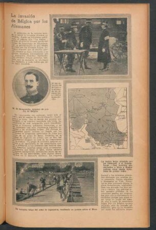 La invasión de Bélgica por los alemanes