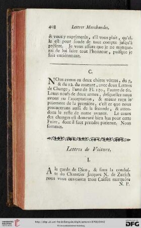 Lettres de Voiture