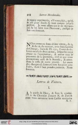 Lettres de Voiture