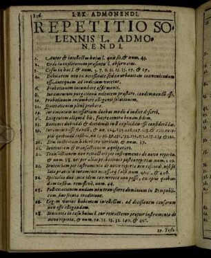 Repetitio Solennis L. Admonendi.