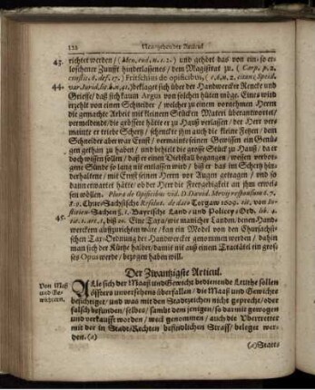 Der Zwantzigste Articul