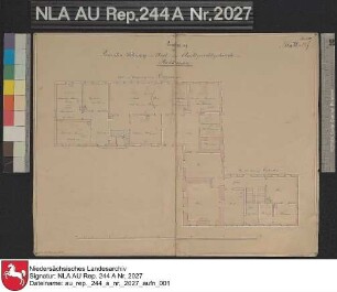 Stickhausen, Amtsgerichtsgebäude und Beamtenwohnung: Grundriss Erdgeschoss