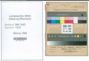 Entnazifizierung Willi Stonus , geb. 14.10.1902 (Zollbeamter)