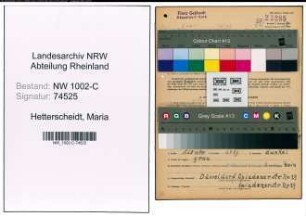 Entnazifizierung Maria Hetterscheidt, geb. 02.01.1900 (Verkäuferin)