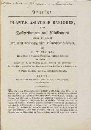 Plantæ Asiaticæ Rariores