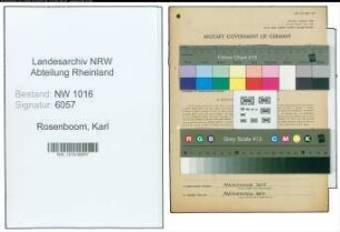 Entnazifizierung Karl Rosenboom , geb. 17.05.1903 (Schreinermeister)
