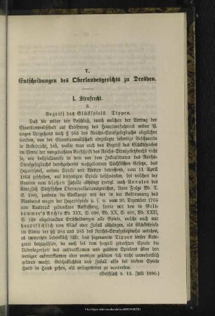 V. Entscheidungen des Oberlandsgerichts zu Dresden