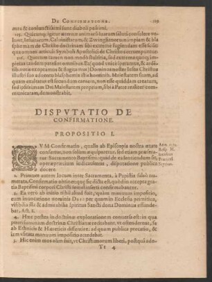 Disputatio De Confirmatione.