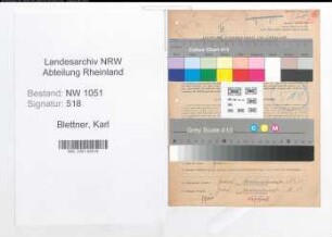 Entnazifizierung Karl Blettner , geb. 29.01.1897 (Weichenwaerter)