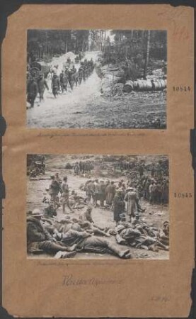 Ital. Gefangene in einem Sammellager am Isonzo 1917