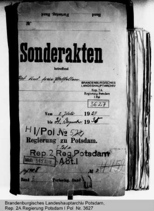 Etat, freie Etatstellen und Stellenbesetzung bei der Schutzpolizei Potsdam