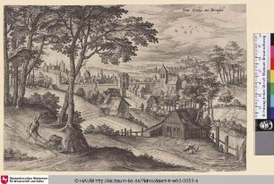 Sint Gielijs tot Bruesel. [View of the South-Eastern City Wall; Saint-Gilles zu Brüssel]