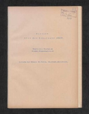 1936/37: Bericht ... - 1936/37