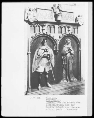 Grabmal des Friedrich von Sachsenhausen (+1411) und seiner Gemahlin Sophie Schenk von Liebenstein