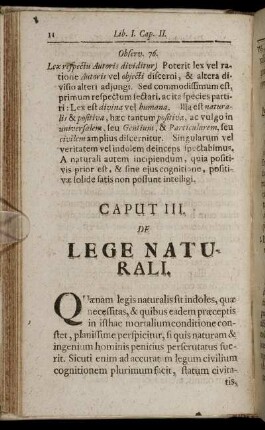 Caput III. De Lege Naturali.