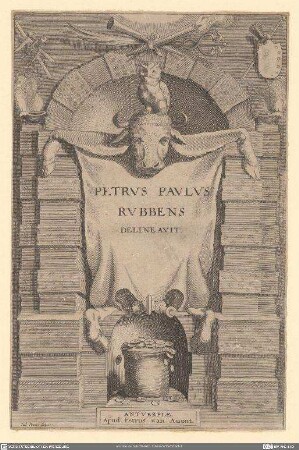[Kuhhaut, auf dem Kopf Eule] Petrvs Pavlvs Rvbbens Delineavit