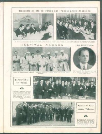 Banquete al jefe de tráfico del Tranvía Anglo-Argentino