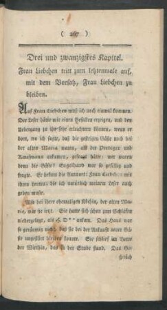 Drei und zwanzigstes Kapitel.