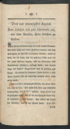 Drei und zwanzigstes Kapitel.