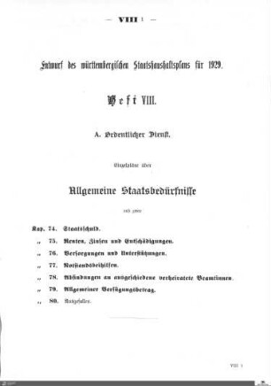 Staatshaushaltsplan 1929, Heft 8