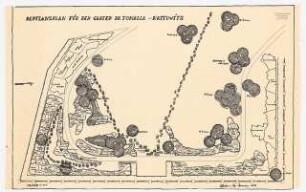 Garten Dr. Tomalla, Rauden: Bepflanzungsplan 1:100