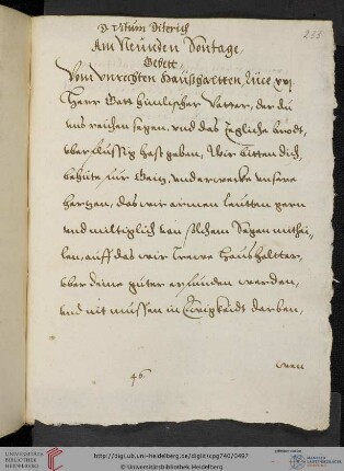 Gebete am neunten Sonntag nach Trinitatis